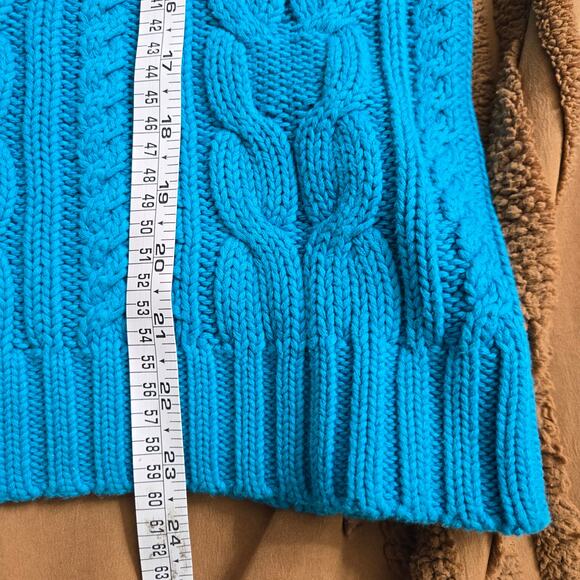 Chaps Womens Fisherman Preppy Classic Heritage Cable Knit Turtleneck Sweater M - Picture 9 of 9